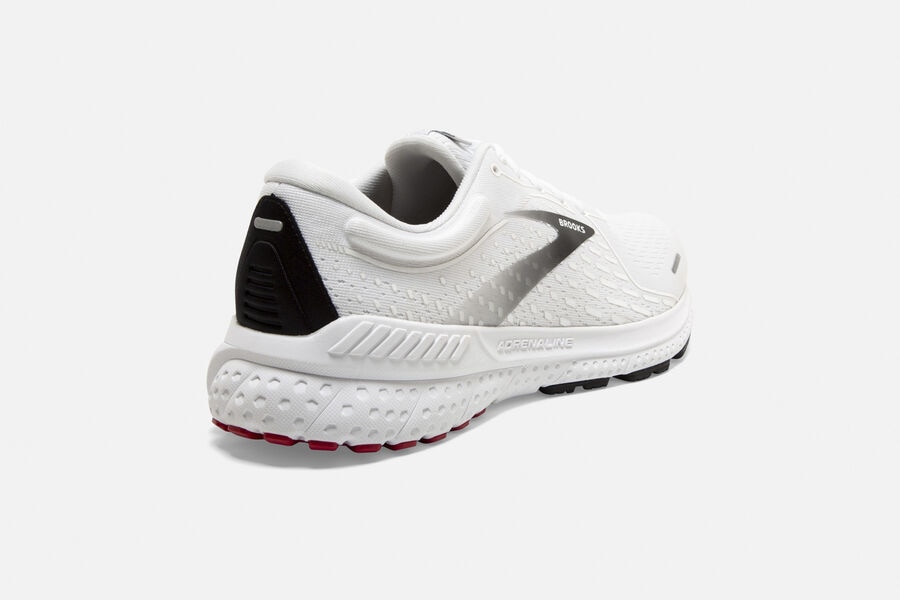 Brooks Running Shoes - Adrenaline GTS 21 Road Mens - White/Black - KIF-685217